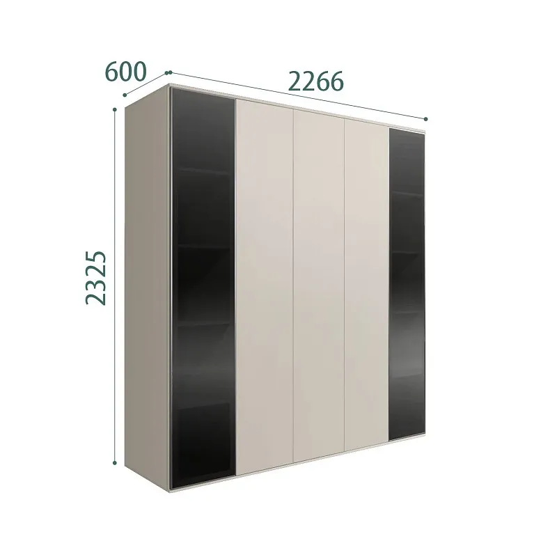 Шкаф 5-ти дв. Bogemia Air (Шелк/Серебро) БМШ2/5(2)