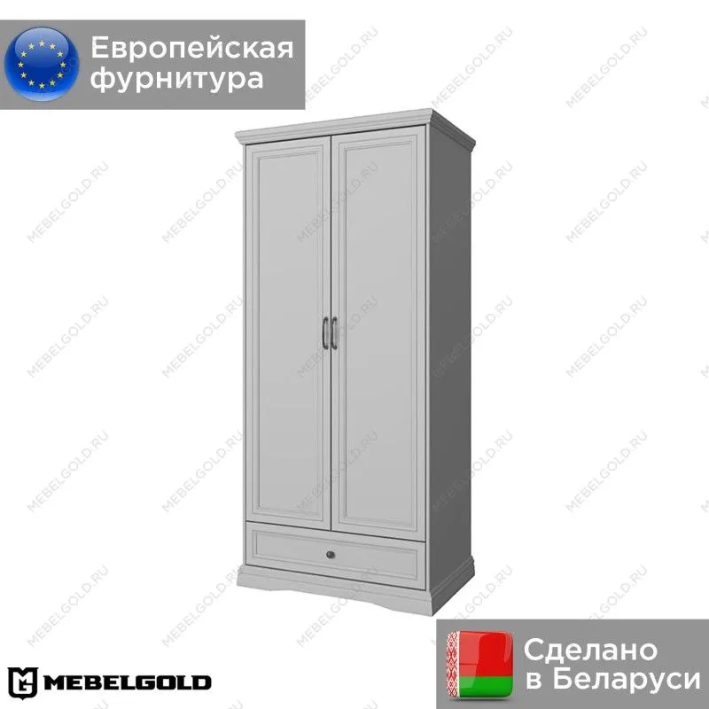 Шкаф Валенсия 2DG1S серый | изображение 1