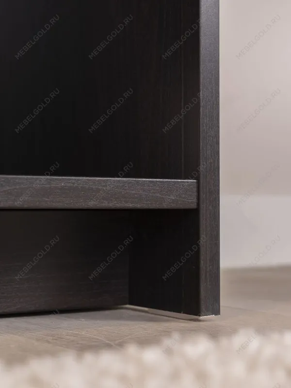 Стеллаж Сириус, 5 полок, 39х34х190 см, черный, дуб венге | изображение 2