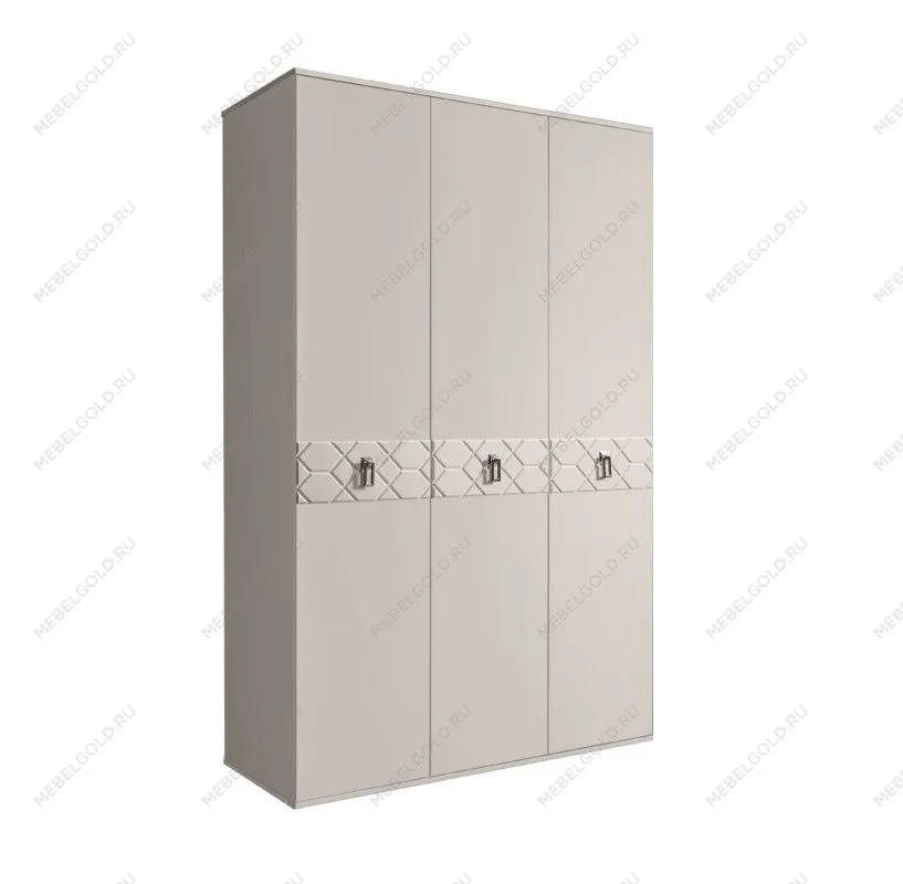 Шкаф 3-х дверный Bogemia Farfalle (Шелк/Хром) БМШ2/3(Fa)