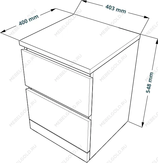 МАЛЬМ / VARMA Тумба прикроватная ИКЕА / IKEA 2, 40x54.8x40, шпон, беленый дуб | изображение 3