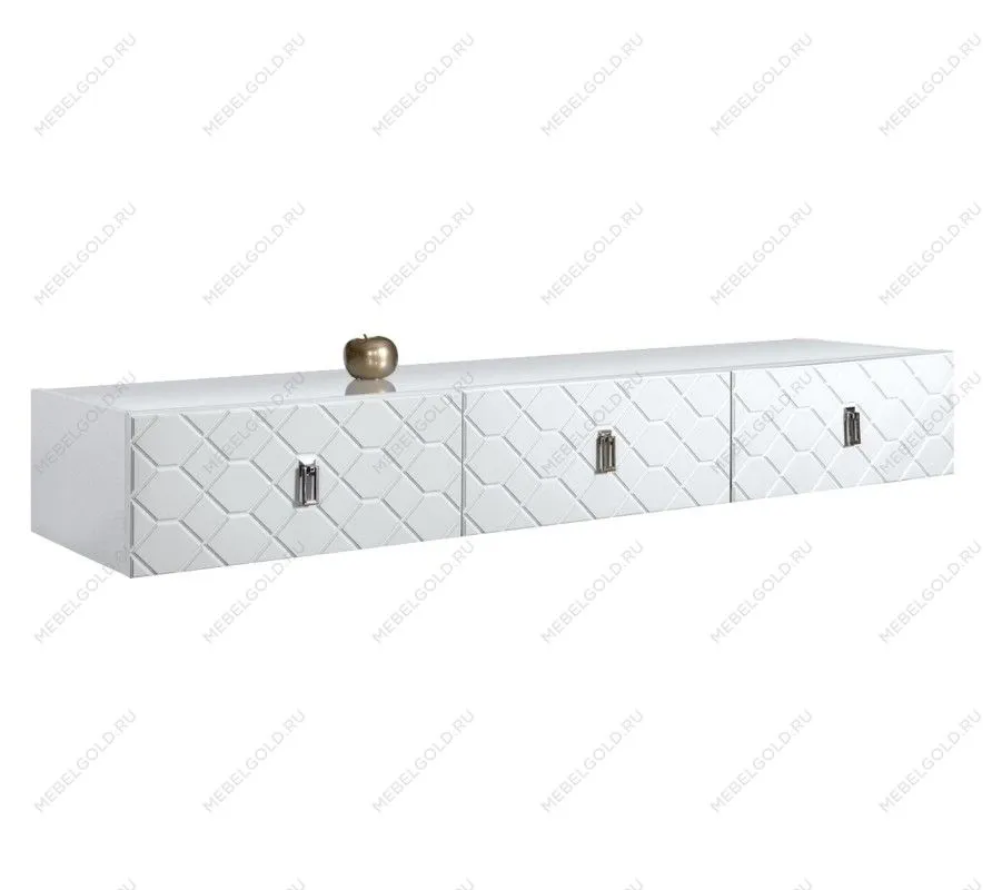 Тумба телевизионная 2.1м Bogemia Fly Farfalle (Белый) (Lakobel/Хром) БМТ-2