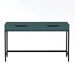 ИНГАР Д 132 стол письменный 132x58x76, серо-бирюзовый/черный | изображение 1