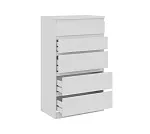 КАСТОР (KULLEN) комод ИКЕА / IKEA 5 ящиков белый | изображение 2