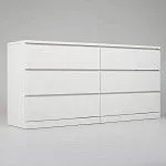 МАЛЬМ / VARMA Комод ИКЕА / IKEA 6D, 160x78x40, пигмент, белый | изображение 1