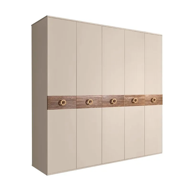 Шкаф 5-ти дв. Bogemia Wood Fi (Ваниль/Золото) БМШ2/5(Wo)