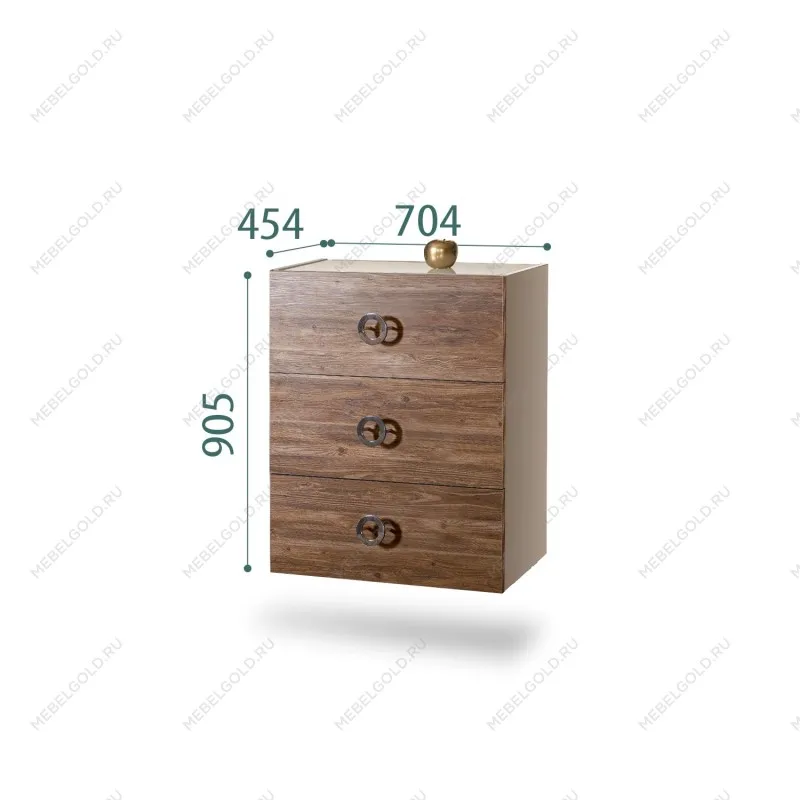 Комод Bogemia Fly Wood Fi (Ваниль) (Lakobel/Хром) БМКМ-1