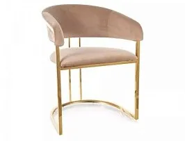 Стул кухонный Signal Tulipe Velvet Bluvel 28 (бежевый/золотой)