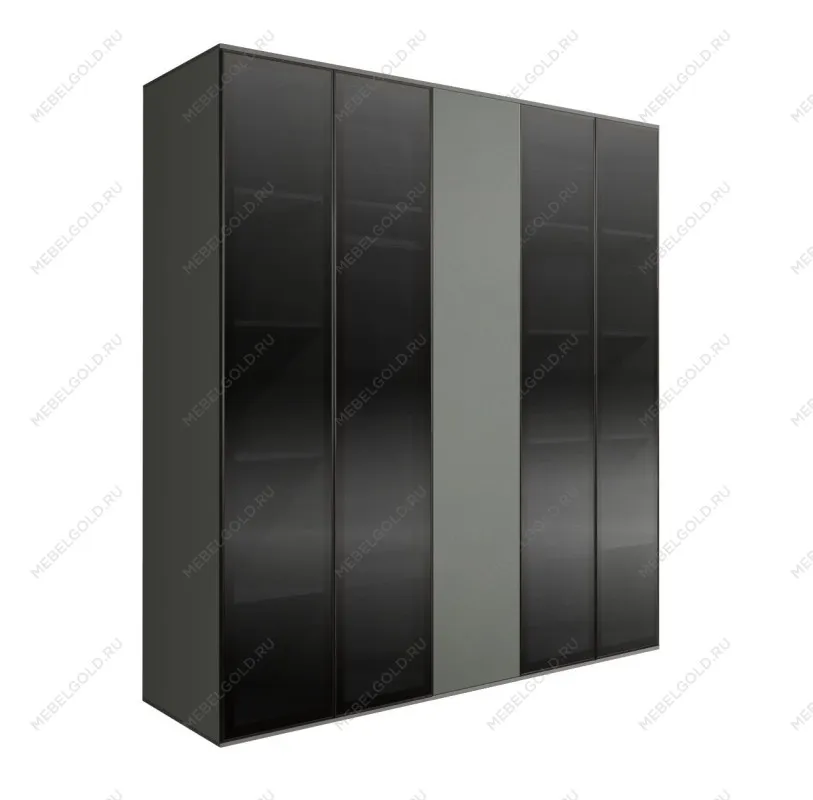 Шкаф 5-ти дв. Bogemia Air (Серый/Черный) БМШ2/5(4)