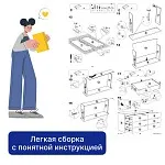 Комод Мальта, 6 ящиков, горизонтальный, с доводчиками, 160х48х76 см, белый | изображение 22