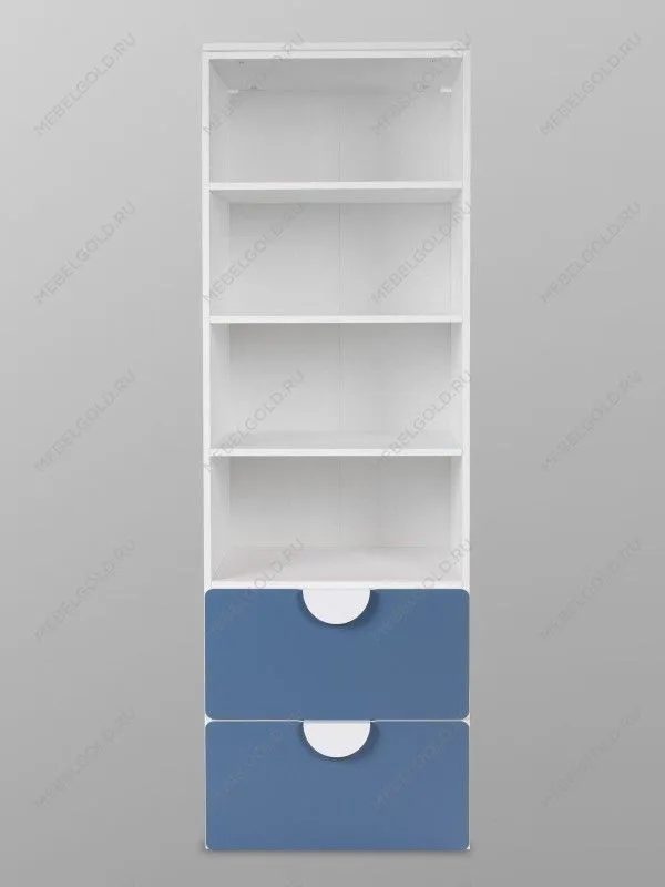 Стеллаж Пикси, с двумя выдвижными ящиками 60x57x180, озорной василек | изображение 9