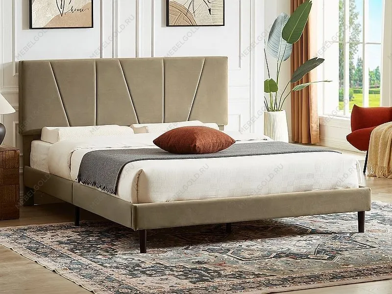 Кровать Signal SAVANA Velvet Bluvel 28 (бежевый) 120/200
