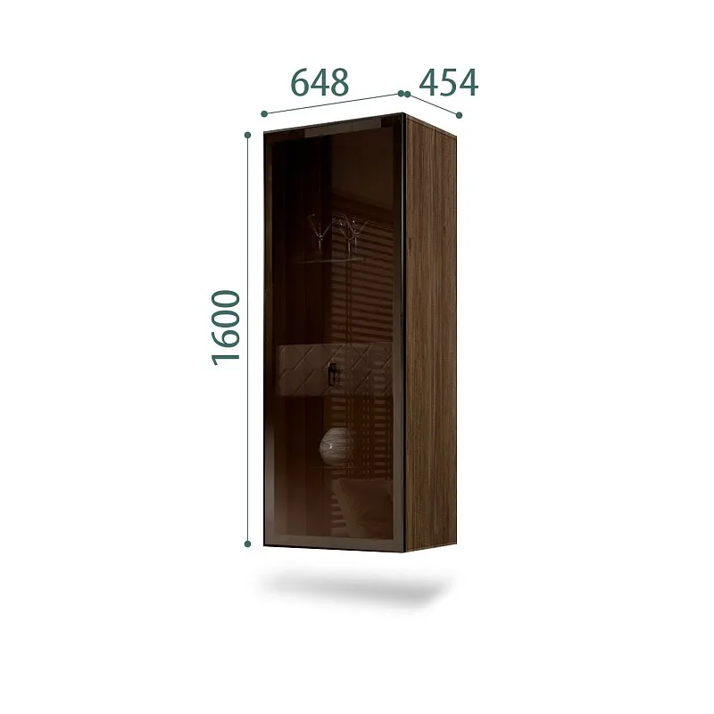 Витрина Bogemia Woodline Fly Fa (Мокка/Черный) БМВ1-1С