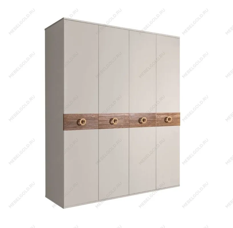 Шкаф 4-х дв. Bogemia Wood Fi (Шелк/Золото) БМШ2/4(Wo)