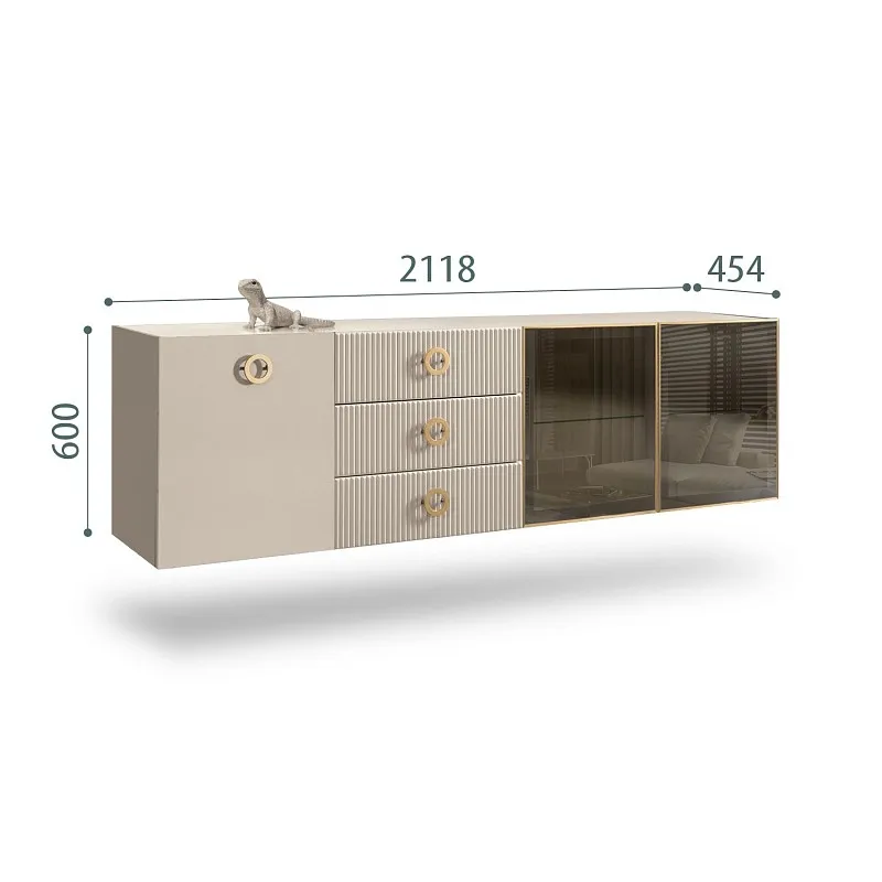 Комод 2.1м Bogemia Fly Fi (Ваниль) (Lakobel/Золото) БМКМ-5[5][10]