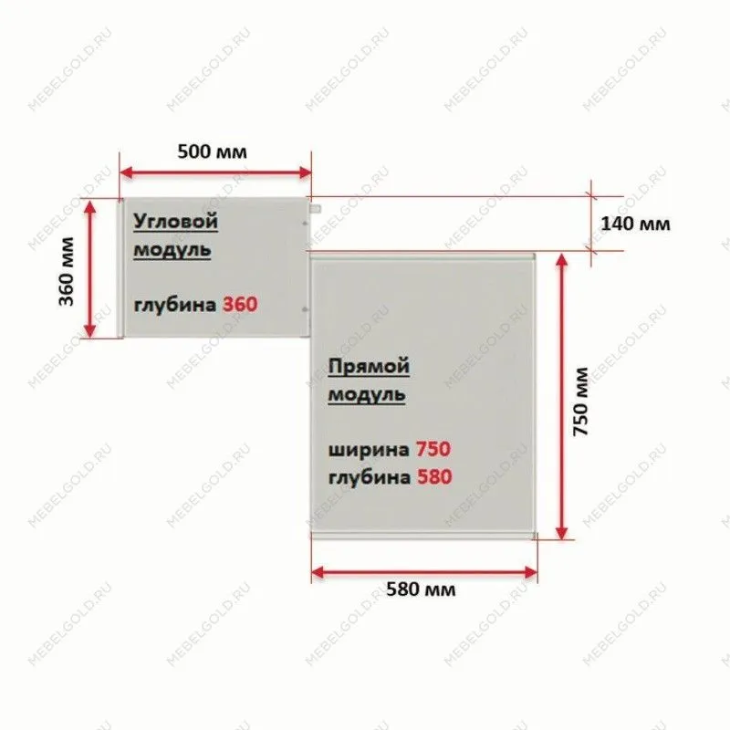 Угловой модуль гардероба МАКС, 50х36х233 см, белый | изображение 4