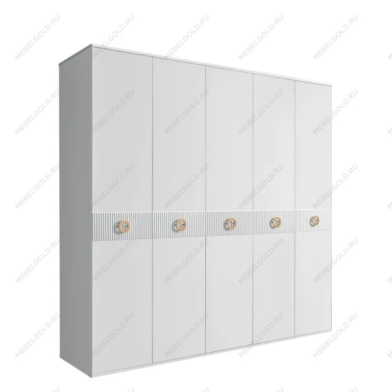 Шкаф 5-ти дв. Bogemia Fillini (Белый/Золото) БМШ2/5(Fi)