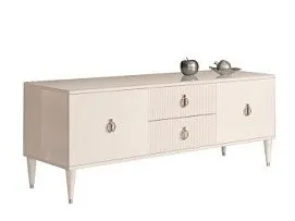 Тумба под телевизор Римини СОЛО (Бежевый/Серебро) РМТ-3(s)