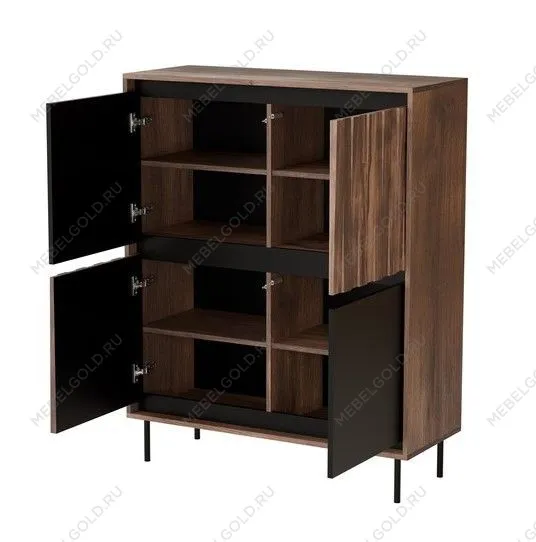 Комод Halmar SWING KM-2 (орех/черный) | изображение 3