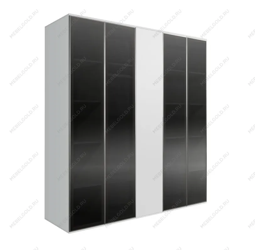 Шкаф 5-ти дв. Bogemia Air (Белый/Серебро) БМШ2/5(4)