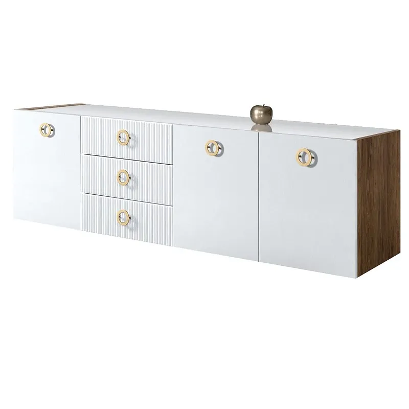 Комод 2.1м Bogemia Woodline Fly Fi (Белый) (Lakobel/Золото) БМКМ-5
