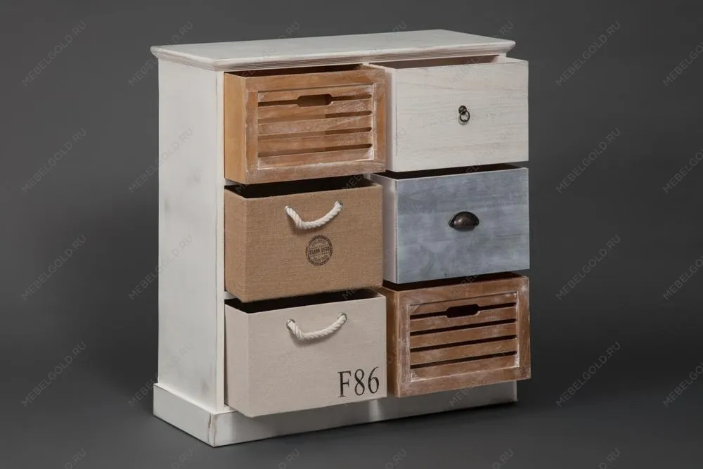 Тумба с 6 ящиками Secret De Maison MARITIME 6 Слоновая кость | изображение 4