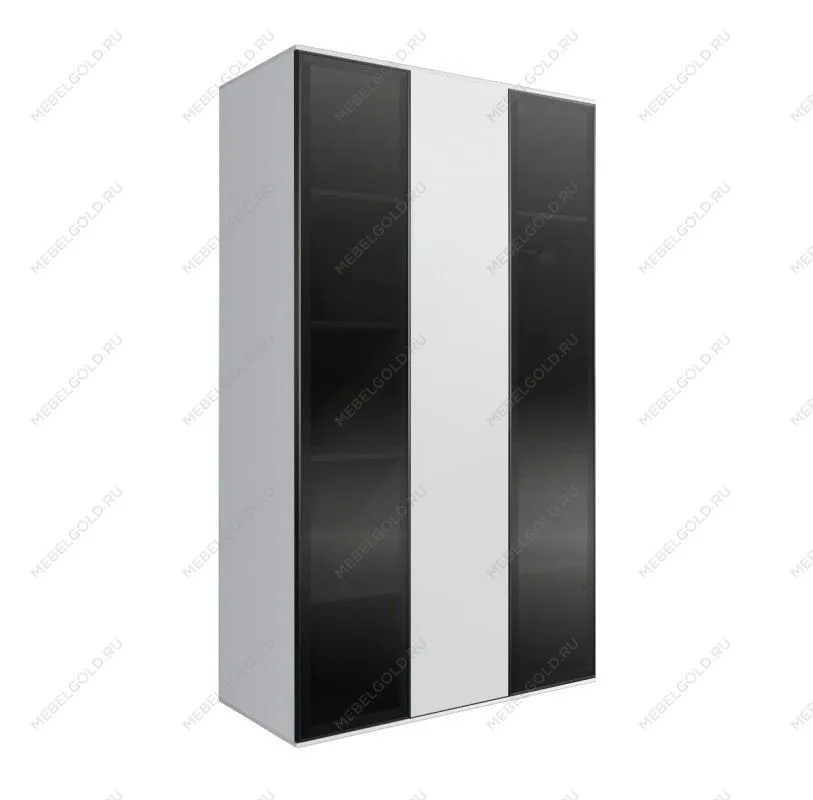 Шкаф 3-х дверный Bogemia Air (Белый/Черный) БМШ2/3(2)