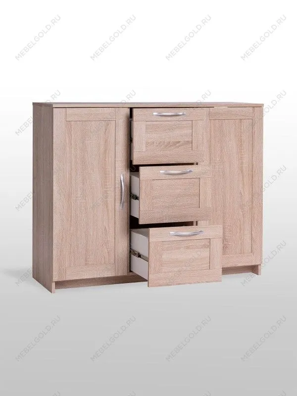 Тумба Сириус, 2 двери и 3 ящика, 117х41х95 см, дуб сонома | изображение 8