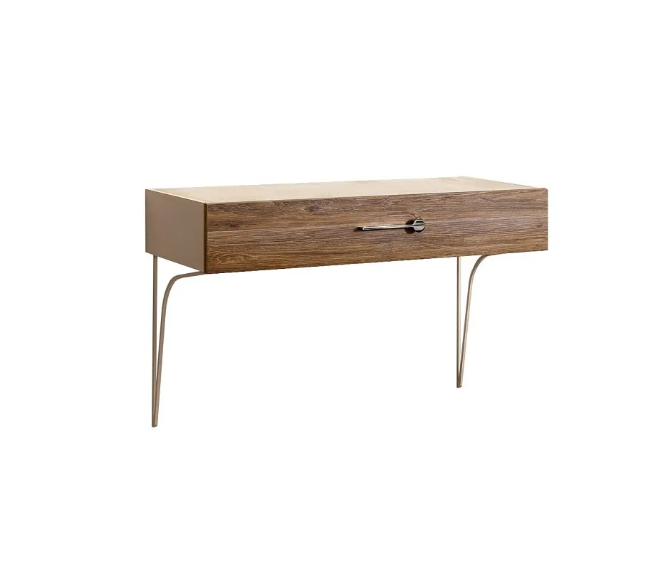 Стол туалетный (консоль) Bogemia Wood Wo (Ваниль) (Novabuk/Хром) БМСТ-1(Wo)