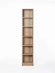 Стеллаж Варма, 6 полок, 38х198х28 см, шпон, дуб беленый | изображение 4