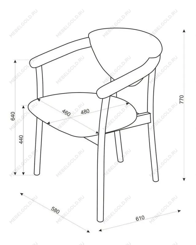 Кресло венское Виенна (венге/темно-серый М07) | изображение 5
