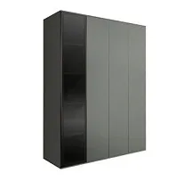 Шкаф 4-х дв. Bogemia Air (Серый/Черный) БМШ2/4(1)