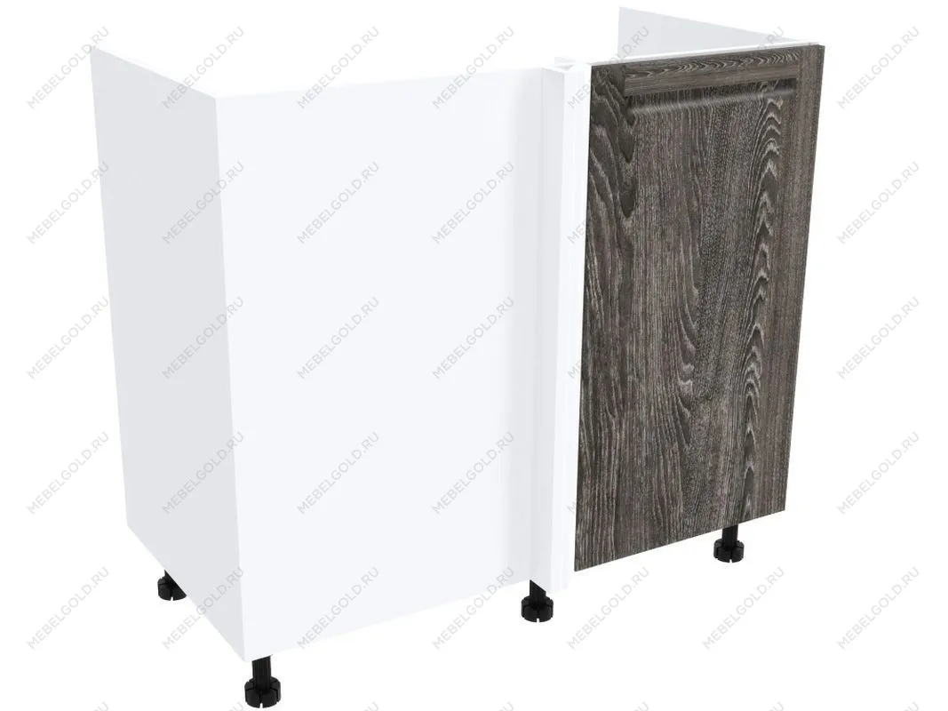 Стол под мойку угловой СМУ-100 п, Грей (900*470*820) Шале Серебро, 21451