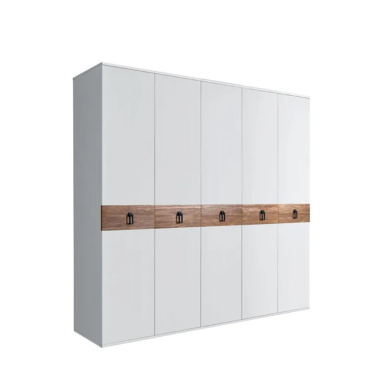 Шкаф 5-ти дв. Bogemia Wood Fa (Белый/Черный) БМШ2/5(Wo)