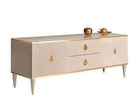 Тумба под телевизор Римини СОЛО (Латте/Золото) РМТ-3(s)