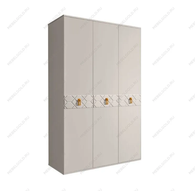Шкаф 3-х дверный Bogemia Farfalle (Шелк/Золото) БМШ2/3(Fa)