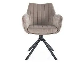 Стул кухонный Signal AZALIA Velvet Bluvel 40 (темно-бежевый/черный)