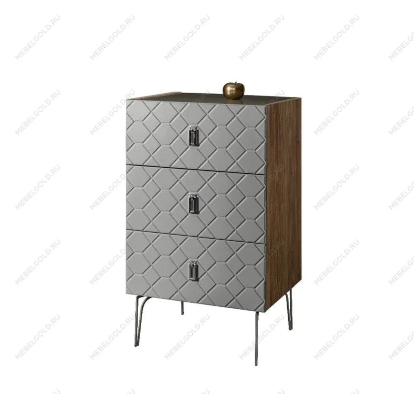 Комод Bogemia Woodline Fa (Серый) (Lakobel/Хром) БМКМ-1