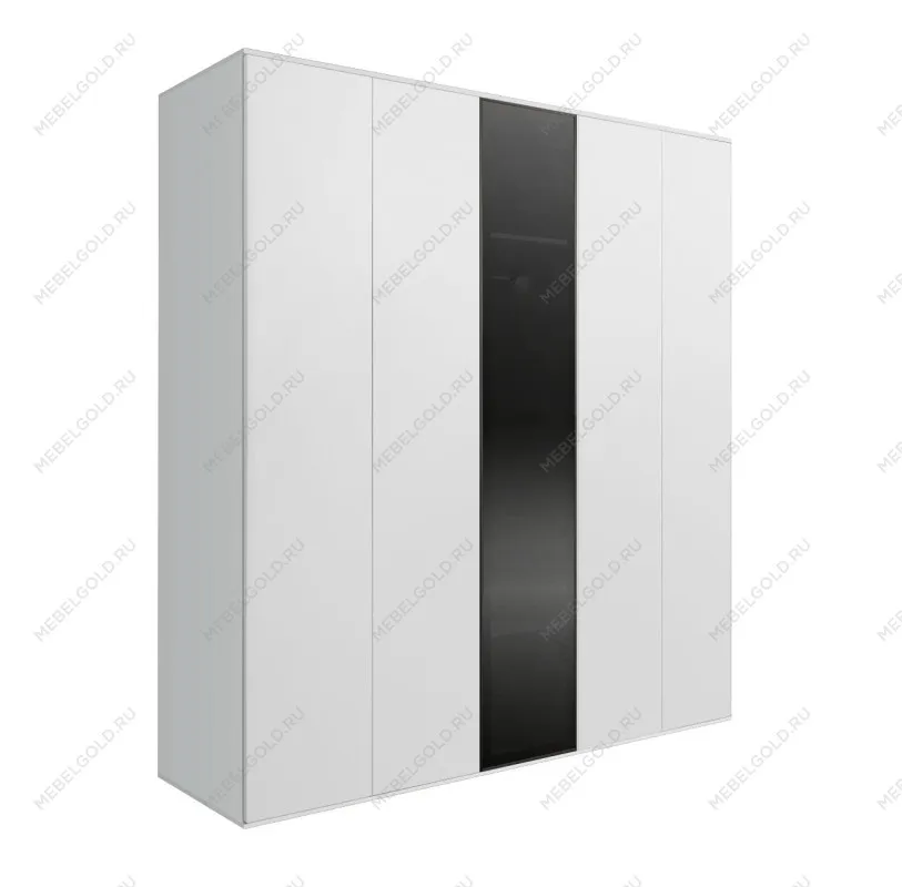 Шкаф 5-ти дв. Bogemia Air (Белый/Черный) БМШ2/5(1)