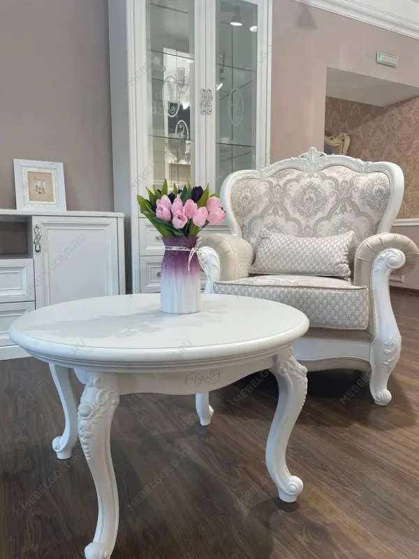 Столик круглый Мишель белый матовый | изображение 4