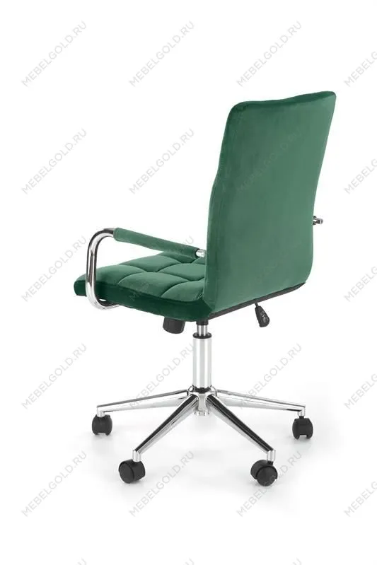 Кресло компьютерное Halmar GONZO 4 (темно-зеленый/хром) | изображение 1