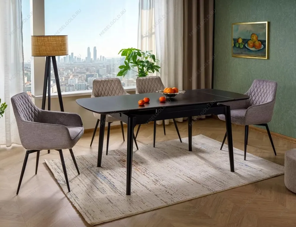 Стол обеденный Signal SENTO 120 (черный/черный)