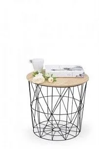 Стол журнальный Halmar MARIFFA (натуральный/черный)