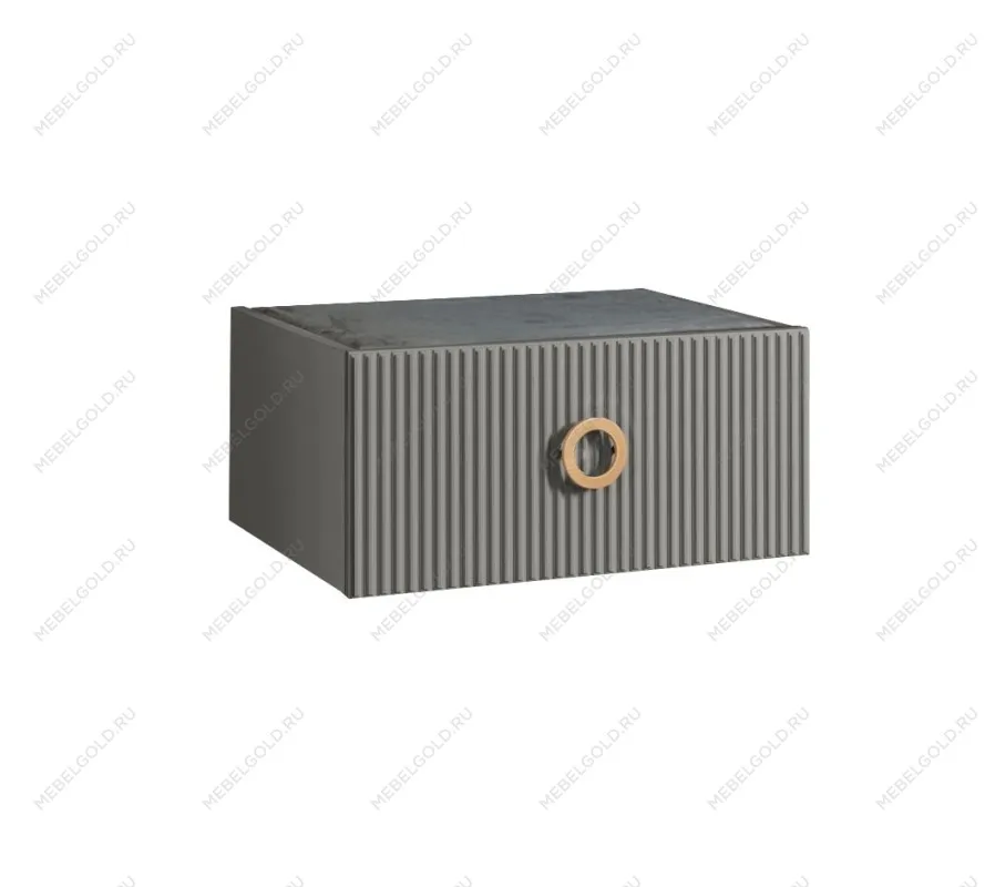 Тумба прикроватная Bogemia Fly Fillini (Серый) (Novabuk/Золото) БМТП-1