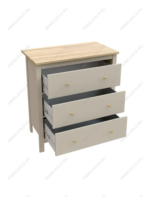 САГА комод 3 ящика кашемир/ясень | изображение 1