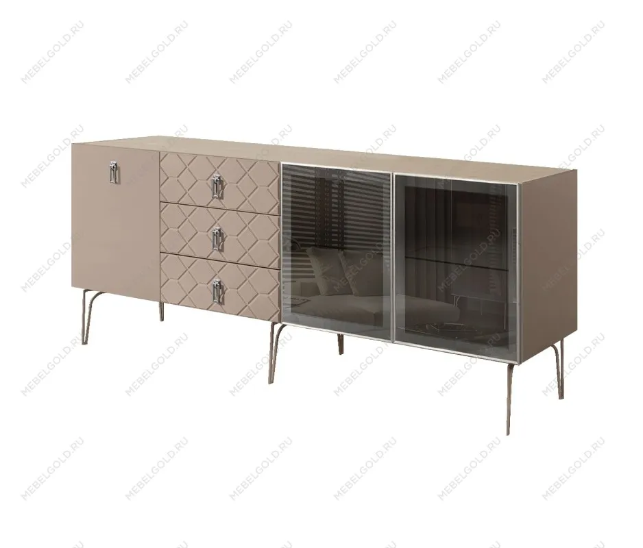 Комод 2.1м Bogemia Farfalle (Мокка) (Novabuk/Хром) БМКМ-5(Fa)[5][10]