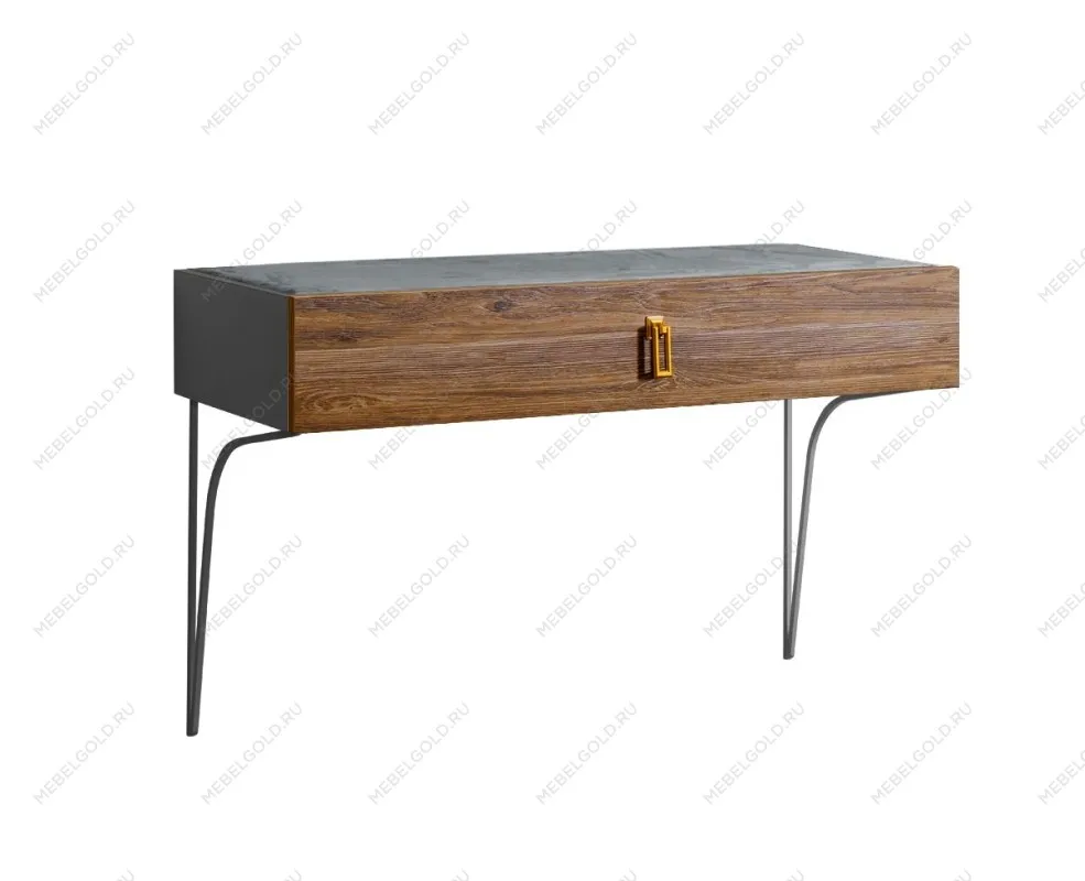 Стол туалетный (консоль) Bogemia Wood Fa (Серый) (Novabuk/Золото) БМСТ-1(Wo)