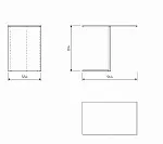 Разделительная секция для шкафа МАКС, 100х58 см, серая | изображение 2