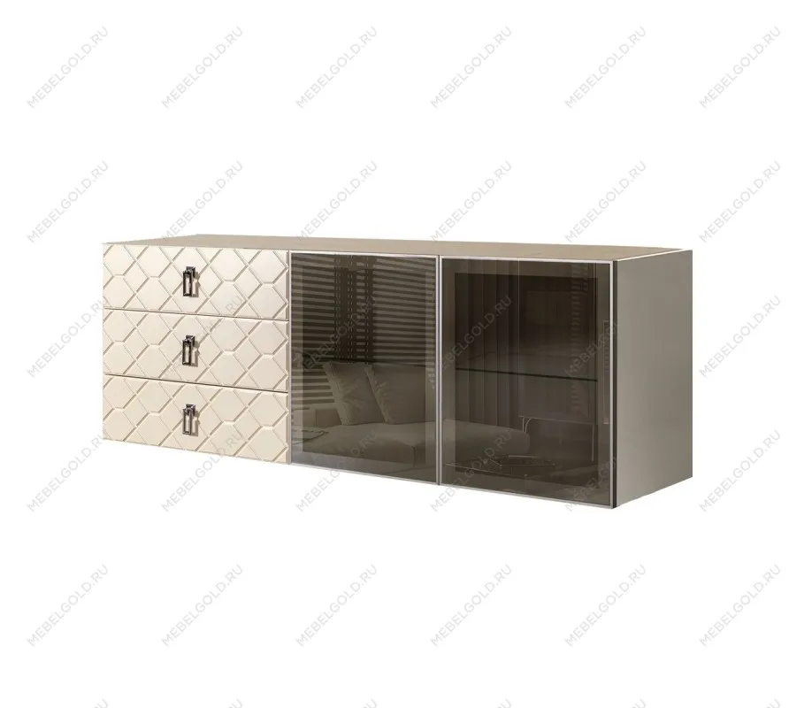 Комод 1.6м Bogemia Fly Farfalle (Слоновая кость) (Novabuk/Хром) БМКМ-4[5]