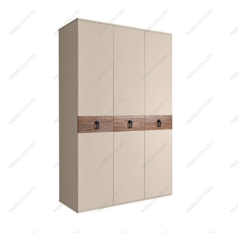 Шкаф 3-х дверный Bogemia Wood Fa (Ваниль/Черный) БМШ2/3(Wo)